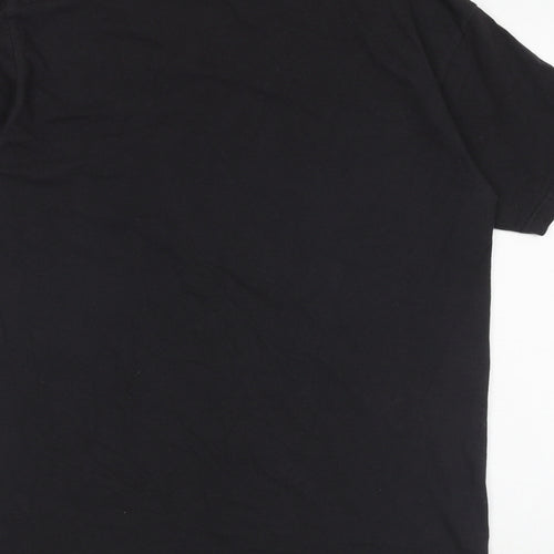 Neff Mens Black Cotton T-Shirt Size M Round Neck