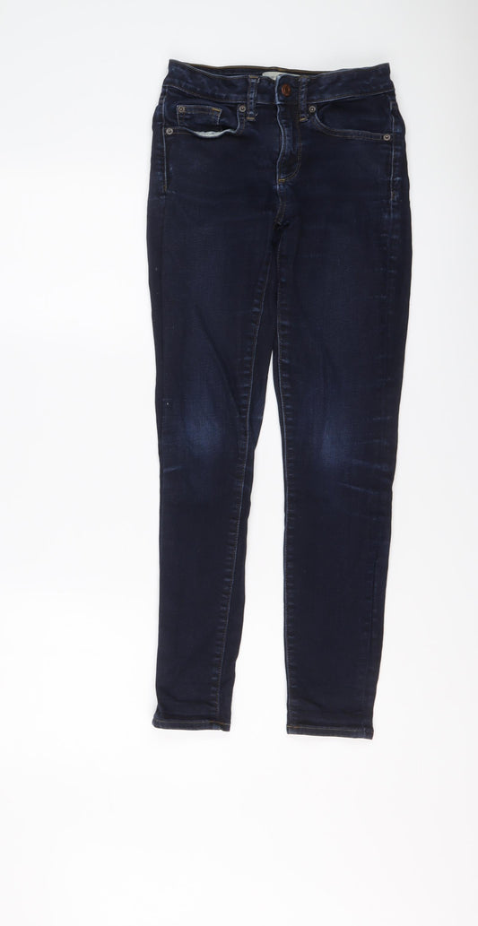 Gap Womens Blue Cotton Skinny Jeans Size 26 in L28 in Regular Button
