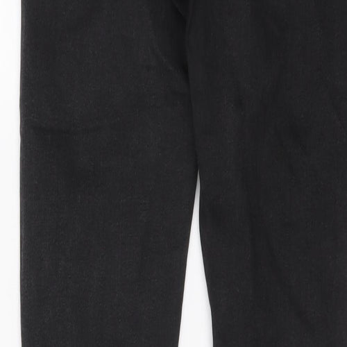 ASOS Womens Black Cotton Straight Jeans Size 28 in L25 in Regular Button