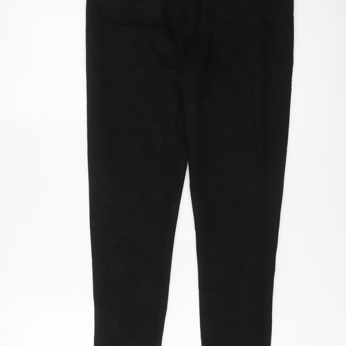 Boohoo Womens Black Cotton Skinny Jeans Size 8 L28 in Regular Button