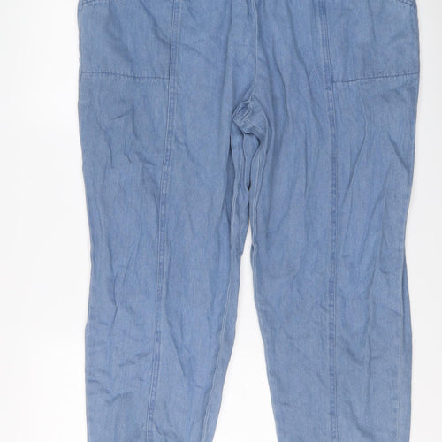 Classics Womens Blue Cotton Straight Jeans Size 40 in L28 in Regular Drawstring