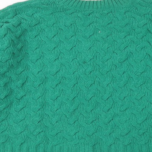 NEXT Womens Green Round Neck Polyester Pullover Jumper Size L