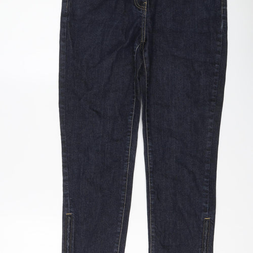 RJR.John Rocha Womens Blue Cotton Straight Jeans Size 12 L25 in Regular Button
