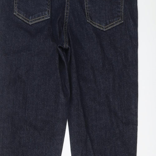 RJR.John Rocha Womens Blue Cotton Straight Jeans Size 12 L25 in Regular Button