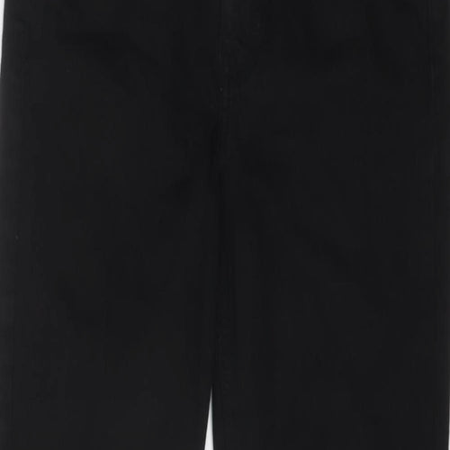 Topshop Womens Black Cotton Skinny Jeans Size 28 in L25 in Regular Button