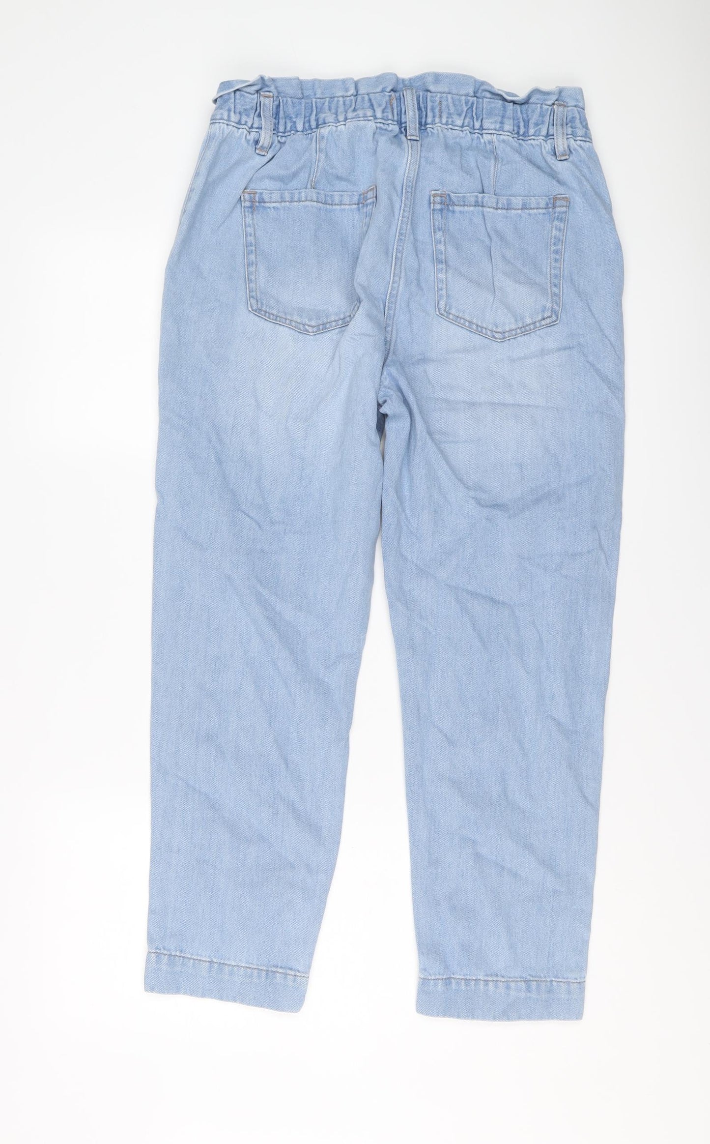 NEXT Womens Blue Cotton Straight Jeans Size 12 L26 in Regular Button