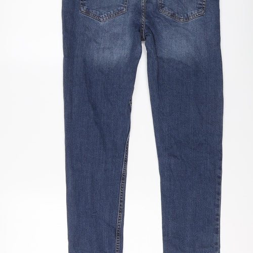 PEP&CO Mens Blue Cotton Skinny Jeans Size 30 in L32 in Regular Button