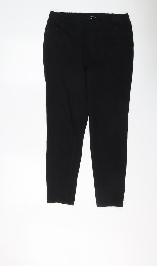 NEXT Womens Black Cotton Jegging Jeans Size 16 L27 in Regular