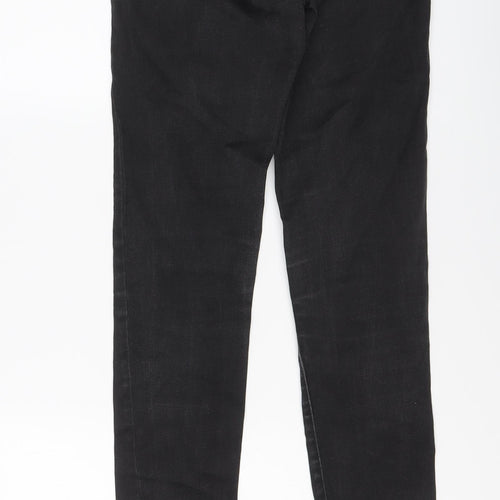 Zara Womens Grey Cotton Skinny Jeans Size 10 L32 in Regular Button