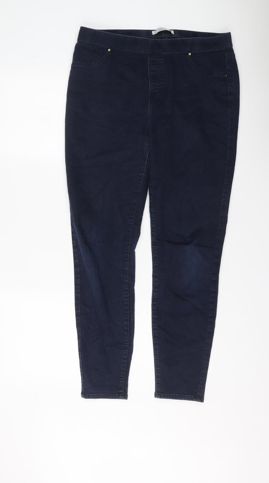 365 Denim Womens Blue Cotton Jegging Jeans Size 16 L27 in Regular