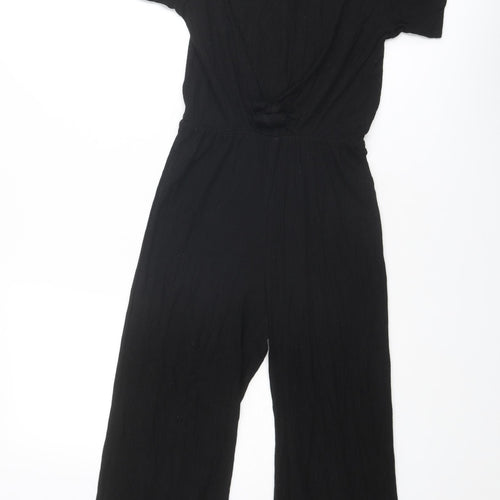 H&M Girls Black Modal Jumpsuit One-Piece Size 9-10 Years Button