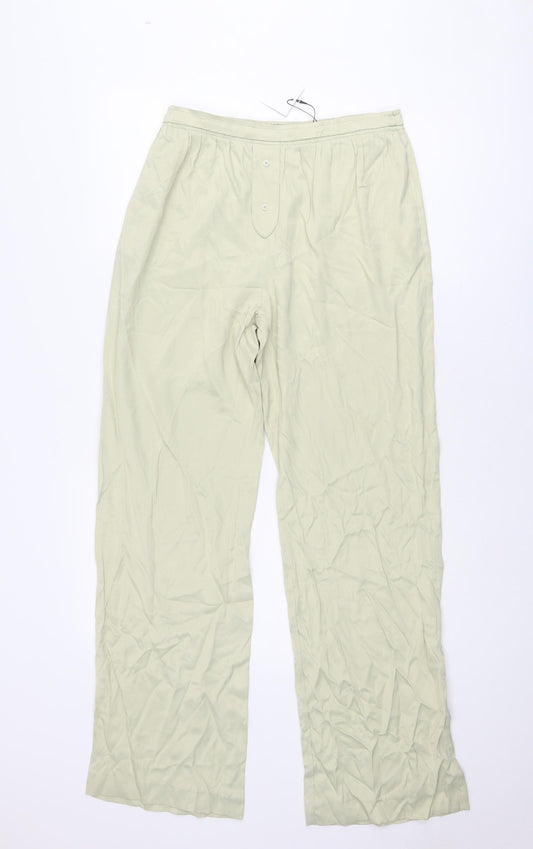 Zara Womens Beige Polyester Trousers Size S Regular
