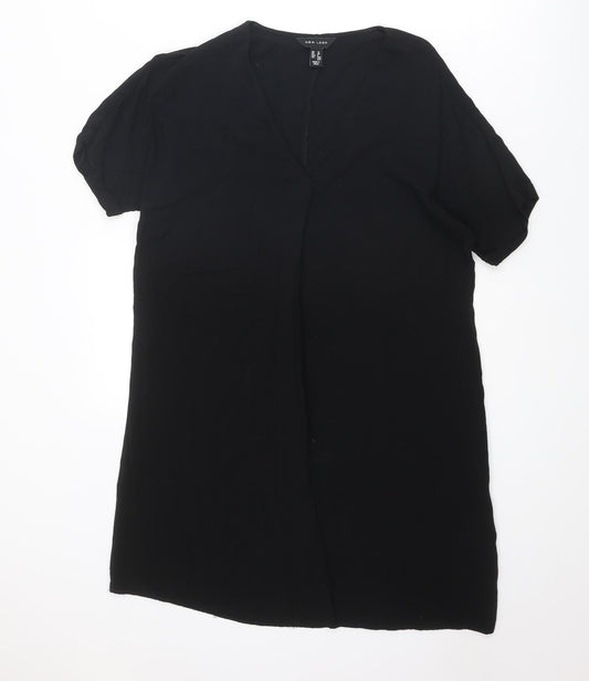New Look Womens Black Viscose A-Line Size 12 V-Neck Pullover