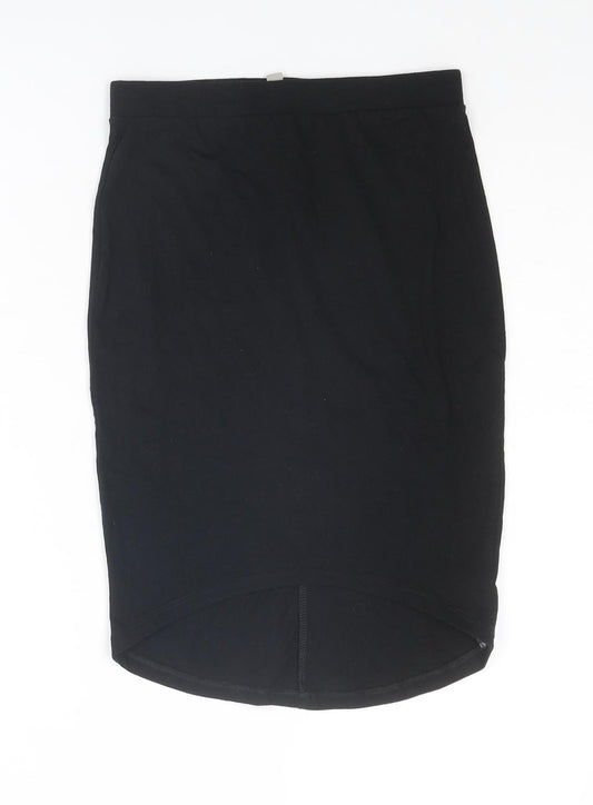 ASOS Womens Black Cotton Bandage Skirt Size 4