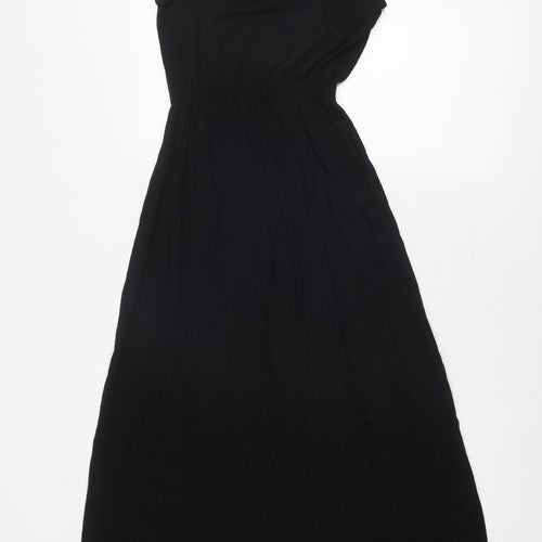 Divided by H&M Womens Black Viscose Maxi Size S Round Neck Pullover