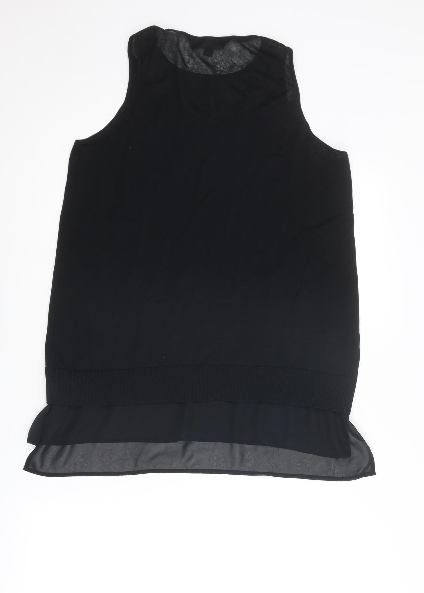 NEXT Womens Black Round Neck Viscose Vest Jumper Size M