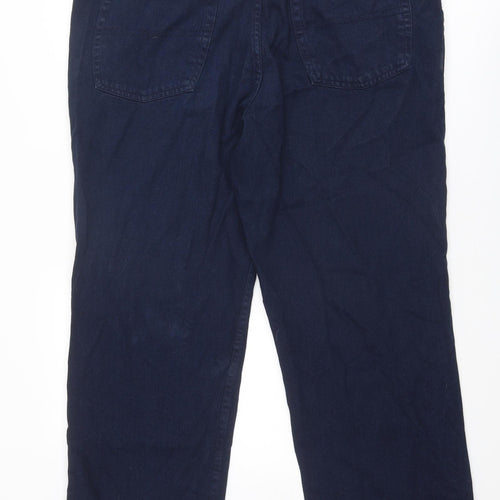 Winzone Mens Blue Cotton Straight Jeans Size 42 in Regular Zip