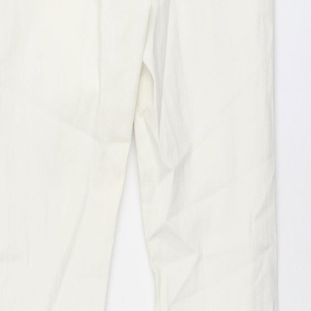 Denim & Co. Womens White Cotton Skinny Jeans Size 8 Regular Zip