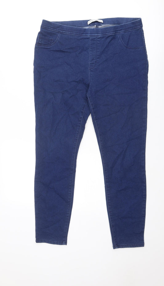 George Womens Blue Cotton Jegging Jeans Size 16 Regular