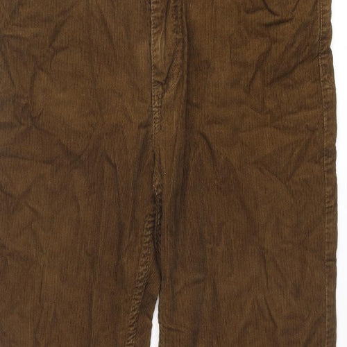 Timberland Mens Brown Cotton Trousers Size 36 in Regular Zip