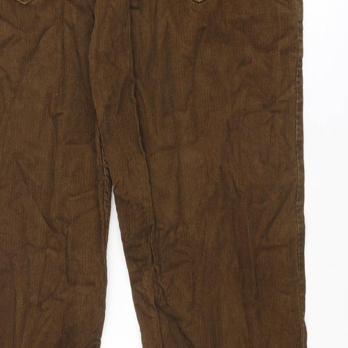 Timberland Mens Brown Cotton Trousers Size 36 in Regular Zip
