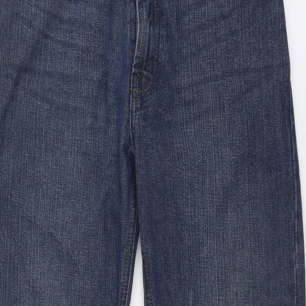 FB Jeans Mens Black Cotton Straight Jeans Size 30 in Regular Zip