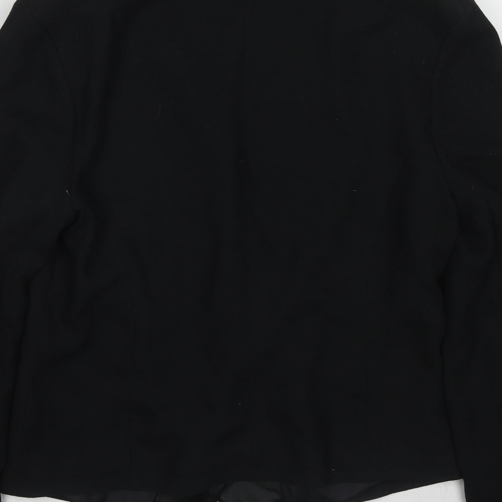 After Dark Womens Black Polyester Jacket Suit Jacket Size 12