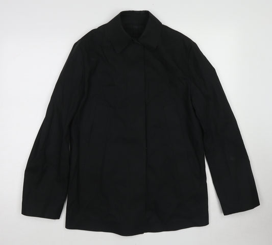 NICOLE FARHI Womens Black Jacket Size 10 Button