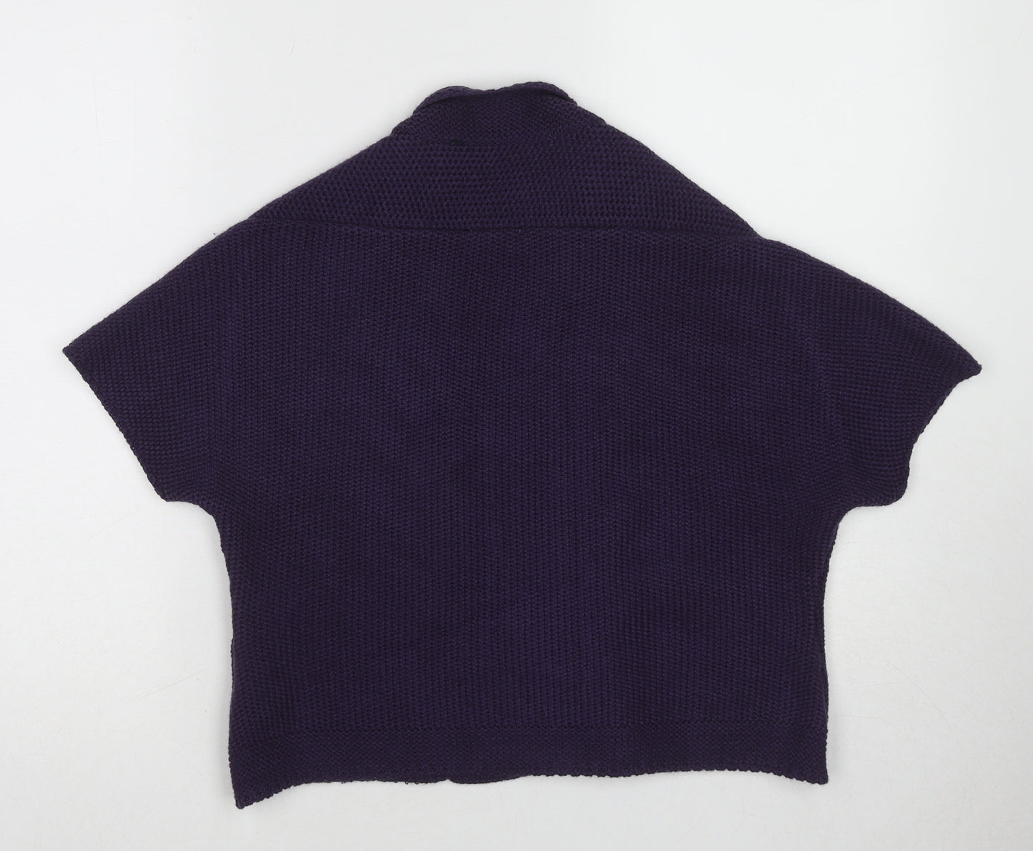 Untold Womens Purple V-Neck Acrylic Cardigan Jumper Size 14