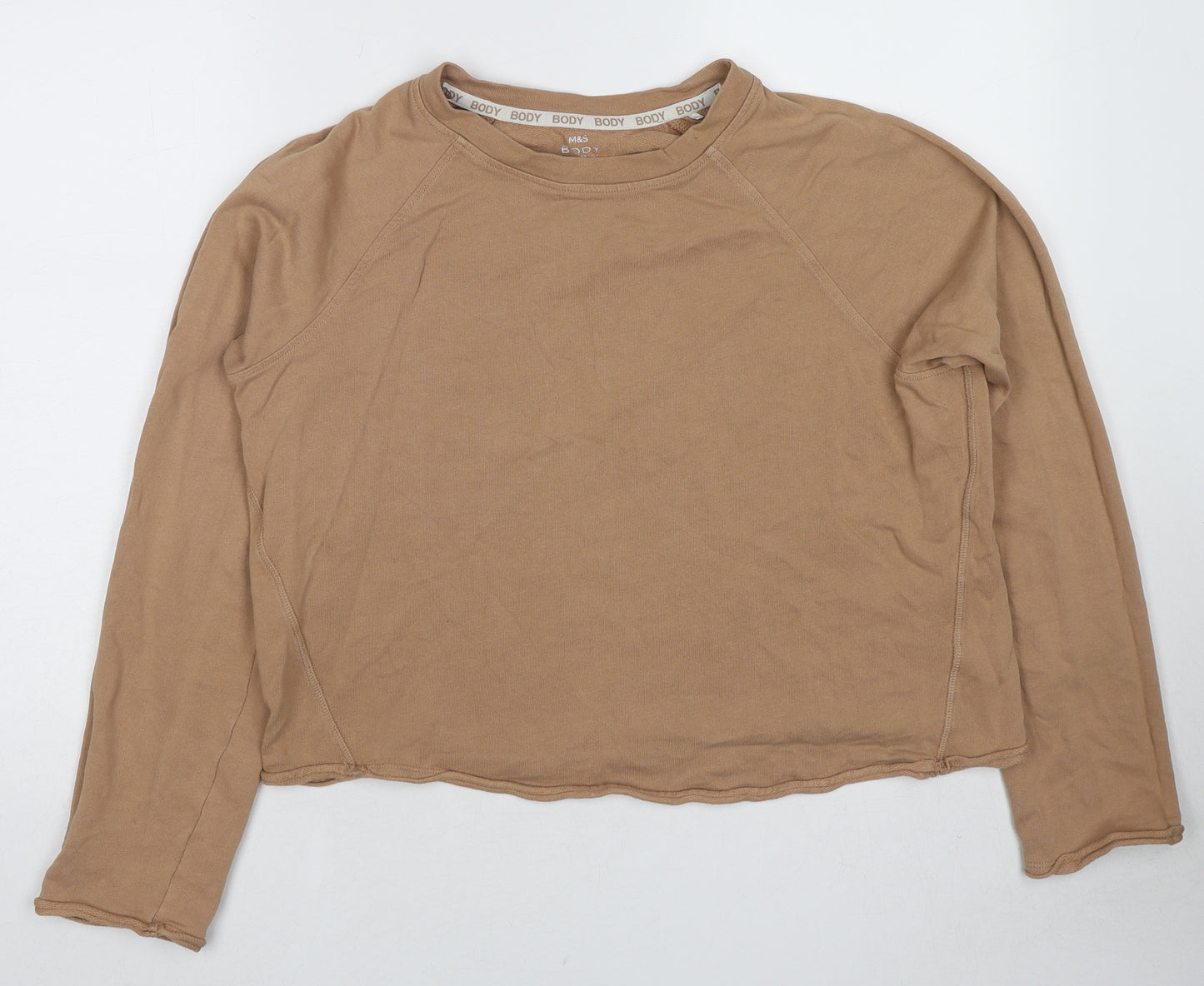 Marks and Spencer Womens Brown Cotton Pullover Sweatshirt Size 12 Pullover