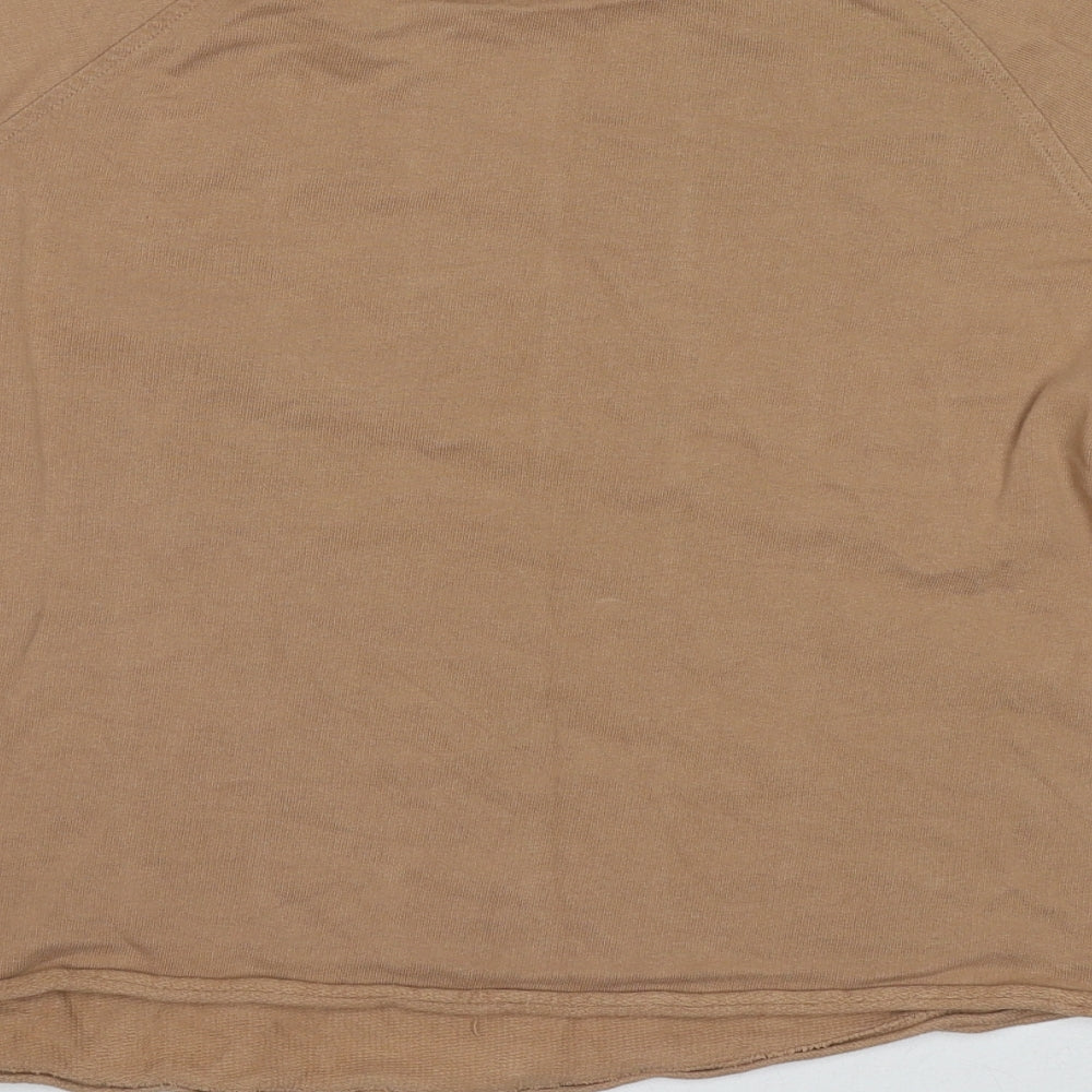 Marks and Spencer Womens Brown Cotton Pullover Sweatshirt Size 12 Pullover