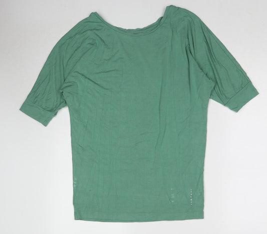 Asquith Womens Green Bamboo Basic Blouse Size S Round Neck
