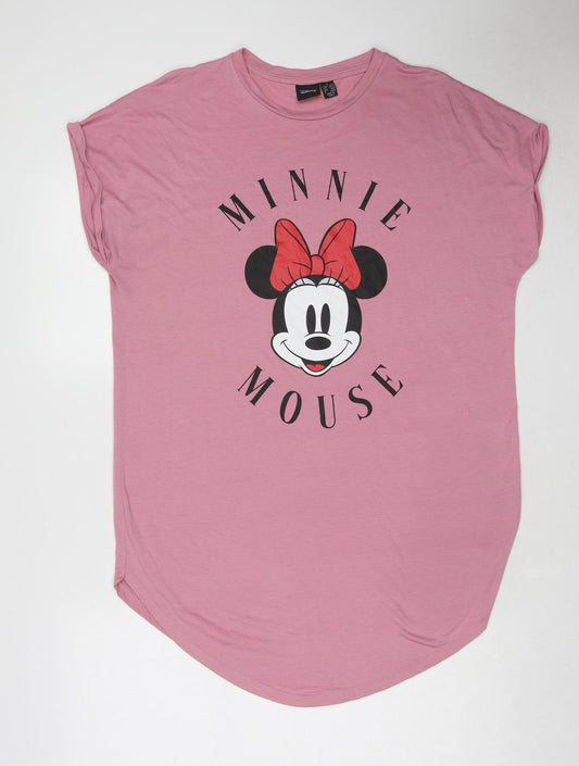 Disney Womens Pink Solid Cotton Top Dress Size 14 - Minnie Mouse Size 14-16