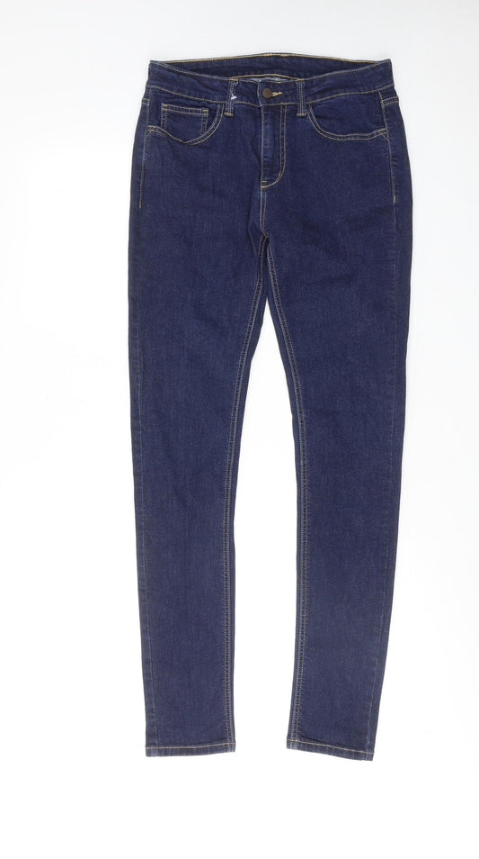 Bamboo Womens Blue Cotton Skinny Jeans Size 30 in Regular Zip