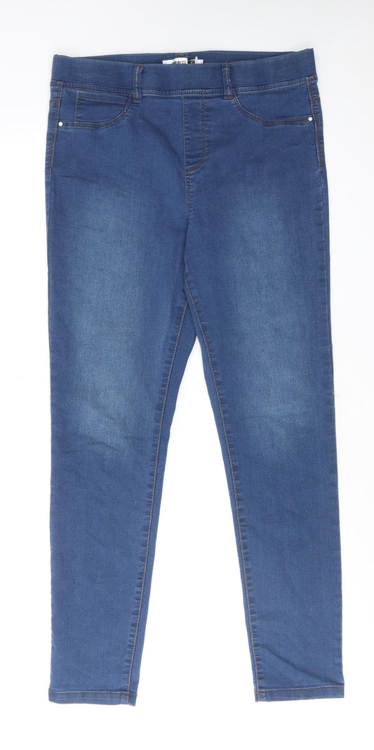 PEP&CO Womens Blue Cotton Jegging Jeans Size 14 Regular