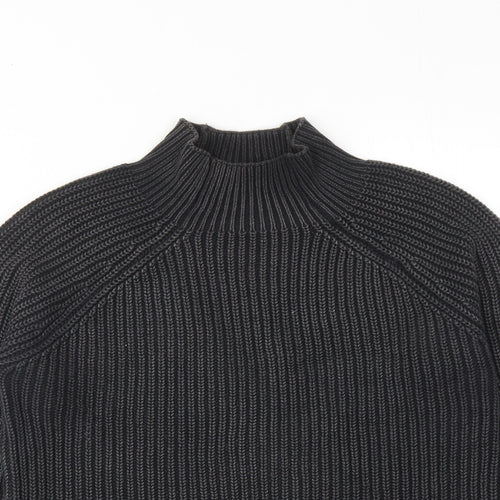 Replay Womens Black High Neck Acrylic Pullover Jumper Size S