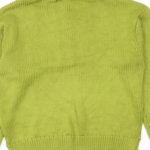 Per Una Womens Green High Neck Viscose Pullover Jumper Size M