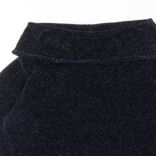 Klass Womens Blue Roll Neck Polyester Pullover Jumper Size S