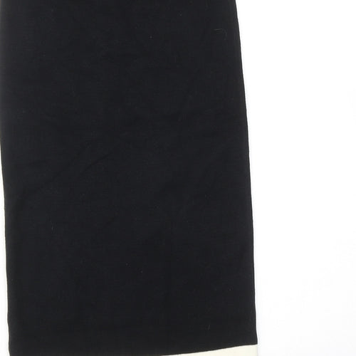 SALT Girls Black Viscose Straight & Pencil Skirt Size 11-12 Years Regular Pull On