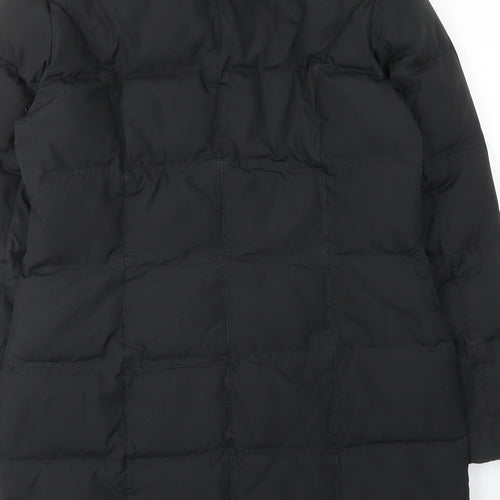 Per Una Womens Black Quilted Jacket Size M Button