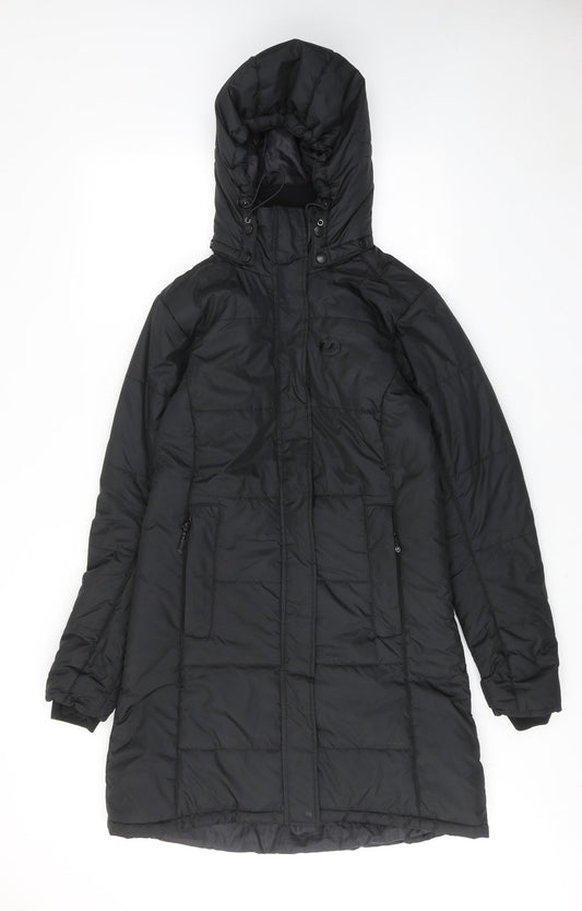 Ultra Sport Womens Black Quilted Coat Size S Zip