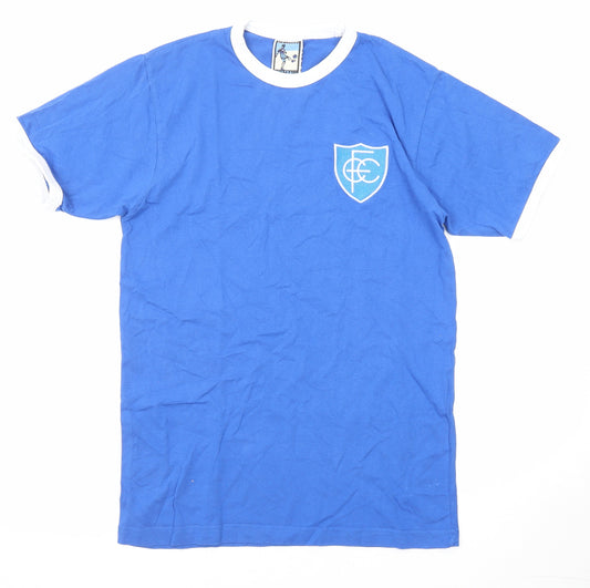 Old School FC Mens Blue Cotton T-Shirt Size M Round Neck - Chesterfield FC