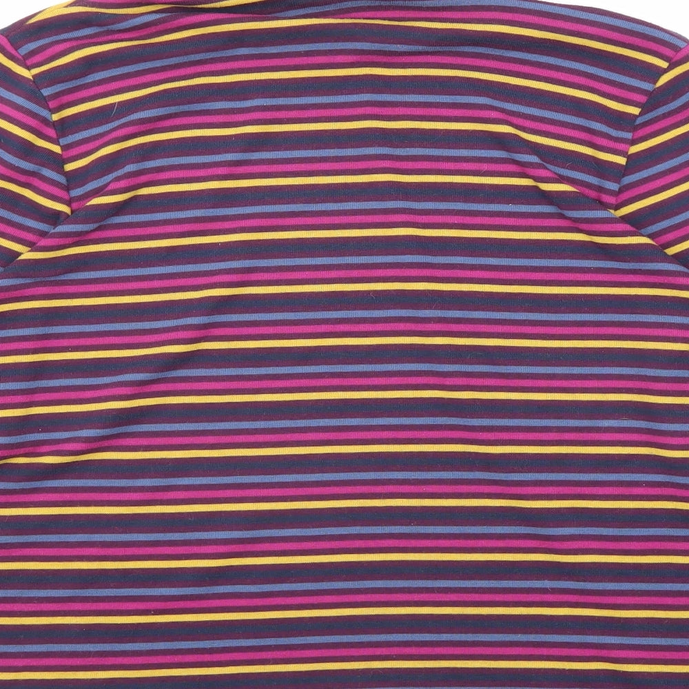 Emreco Womens Multicoloured Striped Polyester Pullover Sweatshirt Size 18 Pullover