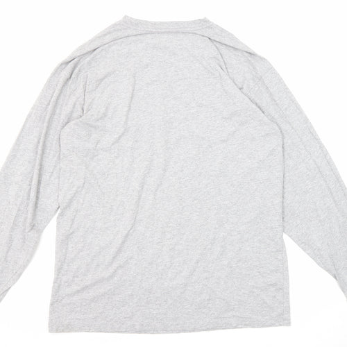 VANS Mens Grey Cotton T-Shirt Size L Round Neck