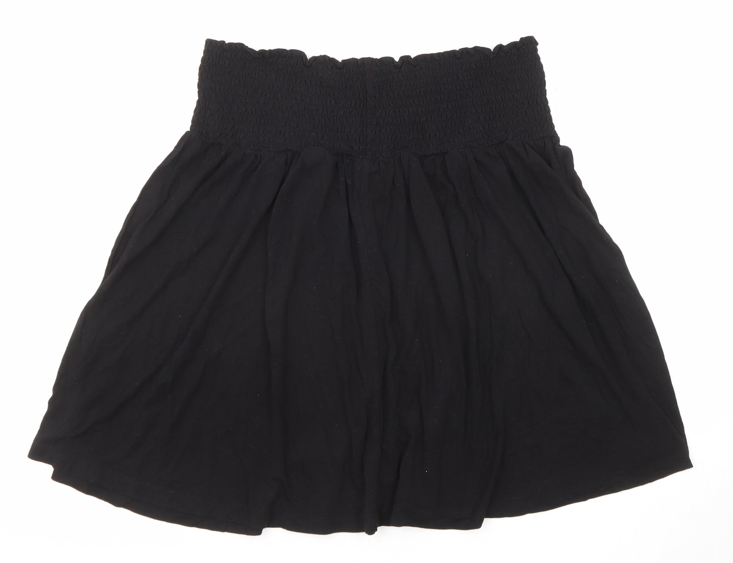 H&M Womens Black Cotton Swing Skirt Size M