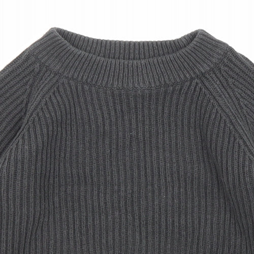 NEXT Boys Grey Round Neck Cotton Pullover Jumper Size 3 Years Pullover