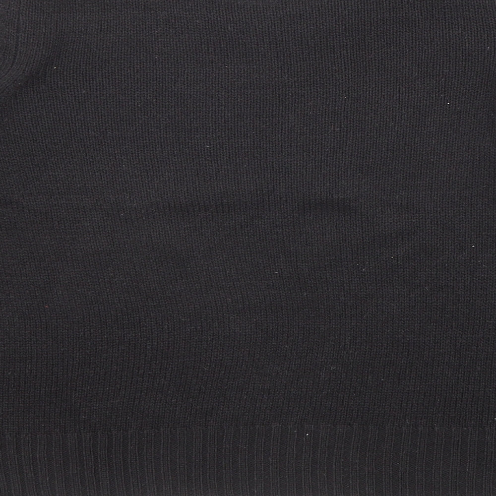 Divided by H&M Womens Black Round Neck Acrylic Pullover Jumper Size S