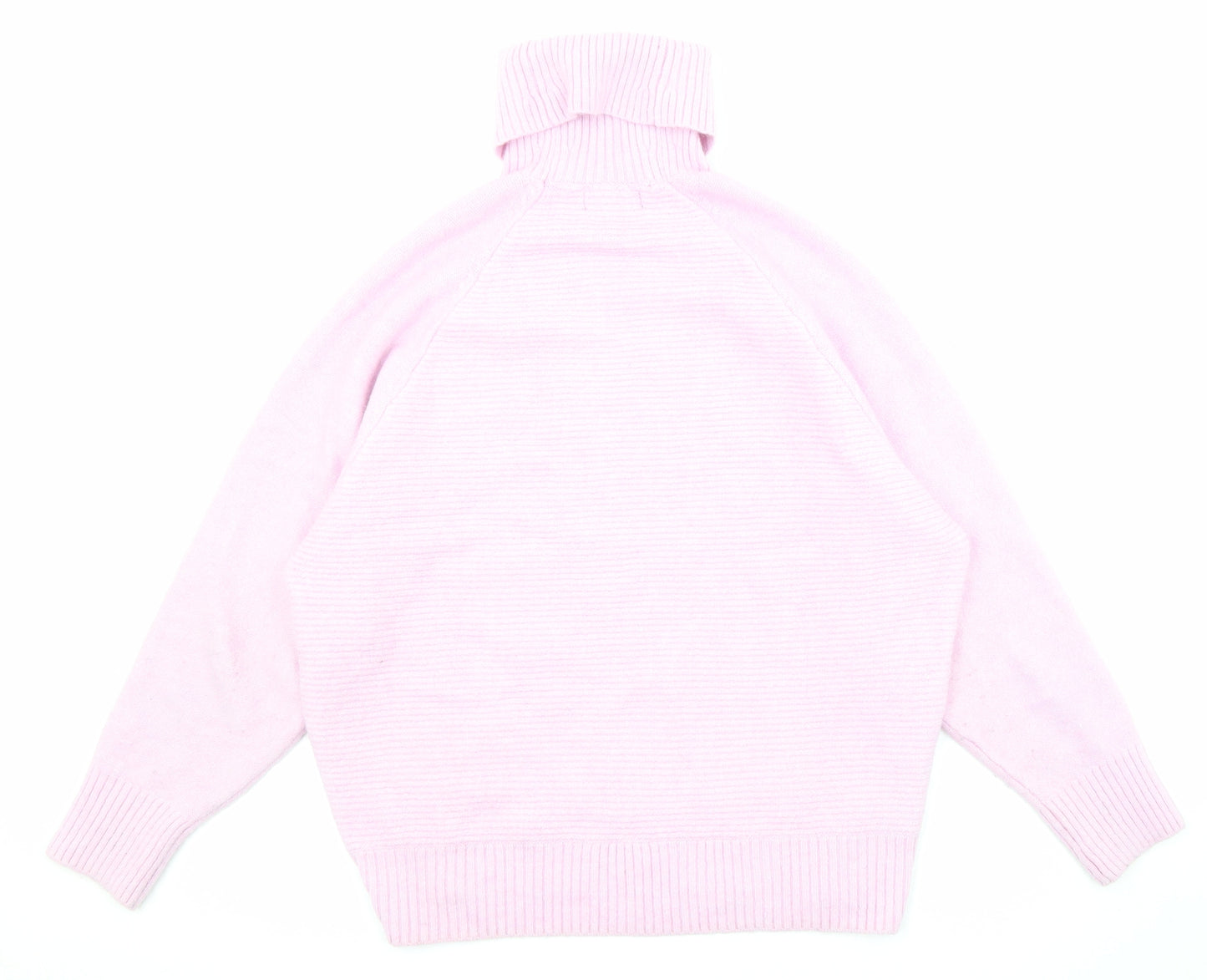 Mango Womens Pink Roll Neck Acrylic Pullover Jumper Size M