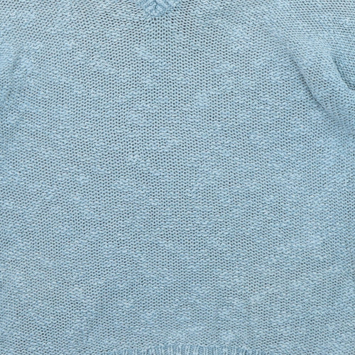 White Stuff Womens Blue Boat Neck Cotton Pullover Jumper Size 10