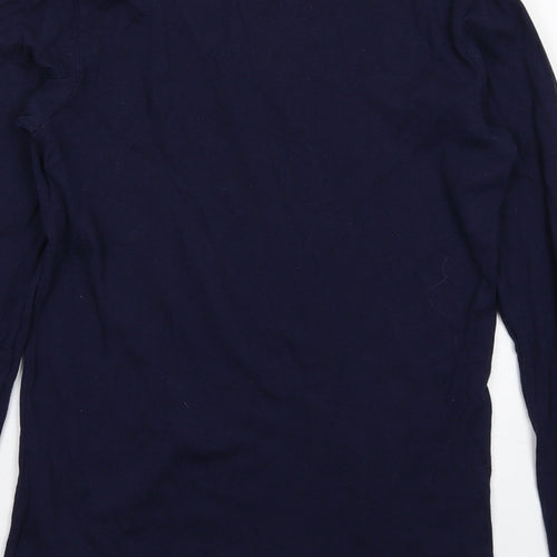 Gap Womens Blue Cotton Basic T-Shirt Size M Round Neck